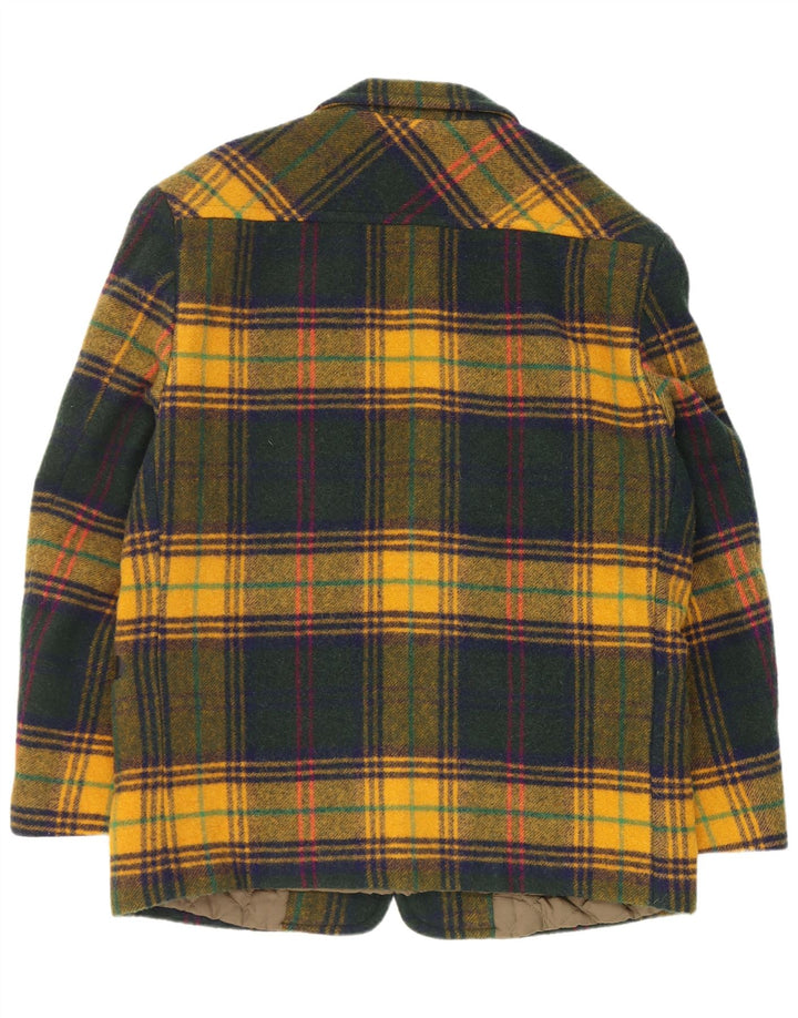 Azzurra Herre 2-knaps blazerjakke IT 52 XL Grøn ternet Virgin Wool