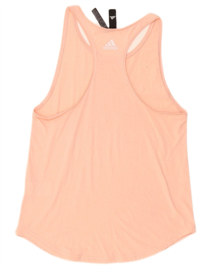 Adidas Dame Grafisk Vest Top UK 12/14 Medium Pink Polyester