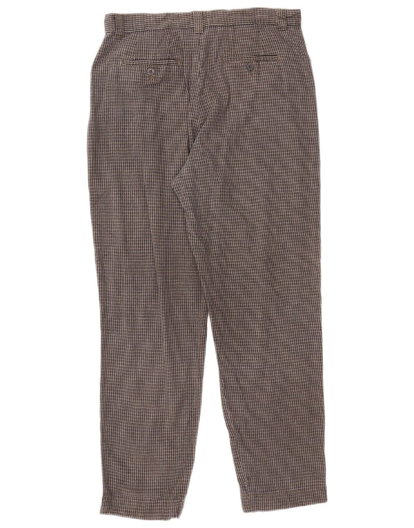 Lee Herre Højtalje tilspidsede Casual Bukser US 14 Large W32 L29 Grey Check