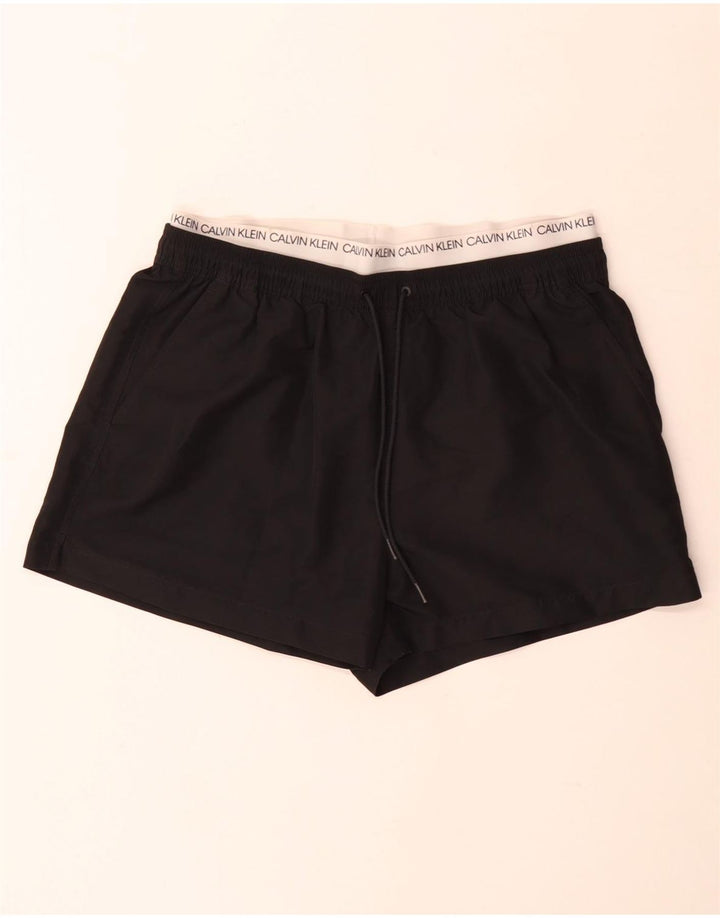 Calvin Klein Herre grafiske svømmeshorts Stor sort farveblok