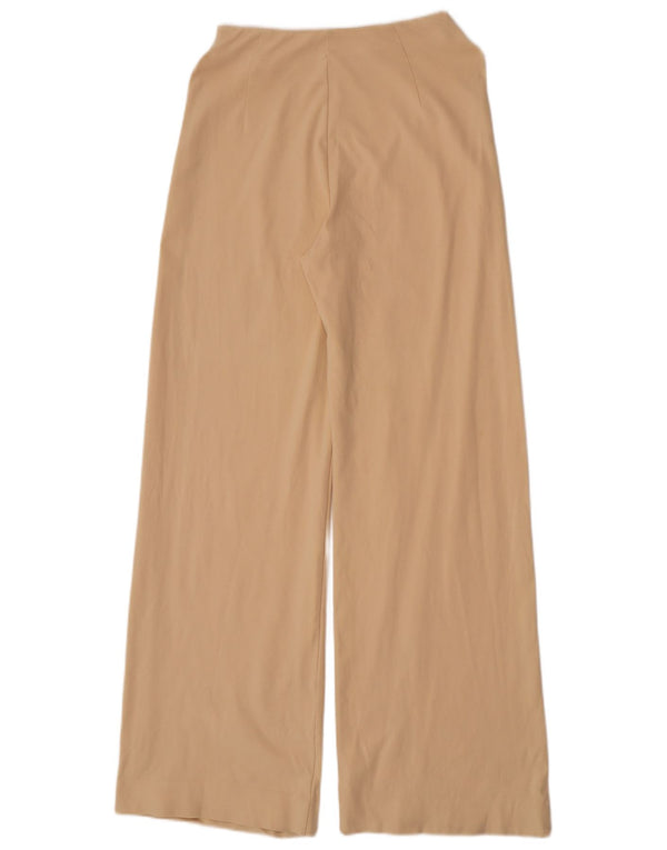 Massimo Dutti Kvinder Casual Bukser med brede ben Små W26 L32 Beige Polyamid