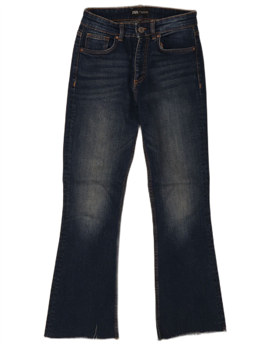 Zara Dame Flared Jeans EU 36 XS W26 L27 Blå Bomuld
