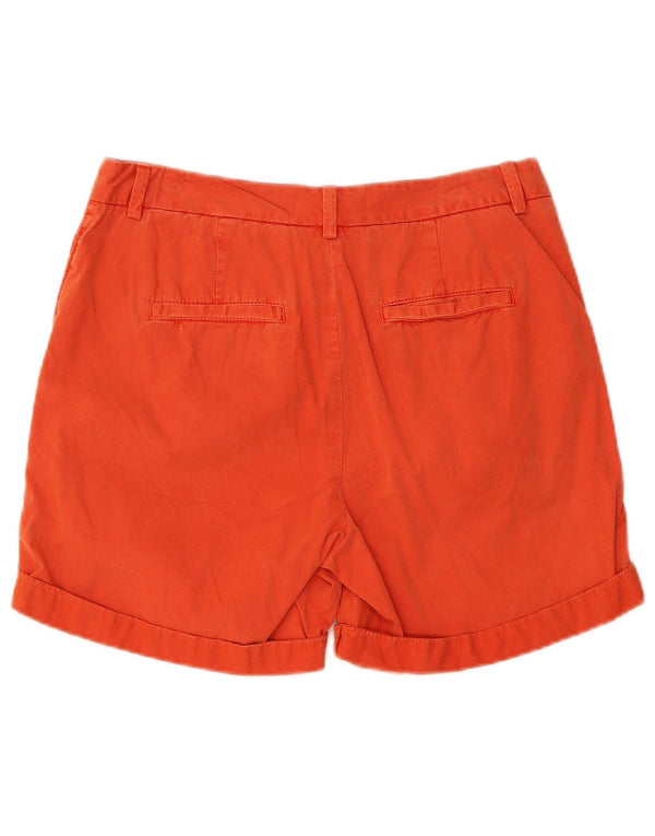 Marks & Spencer Chino Shorts til kvinder UK 10 Small W30 Orange Bomuld