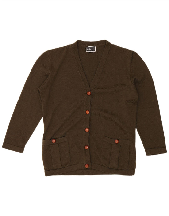LUISA SPAGNOLI Dame cardigan sweater UK 18 XL Khaki Wool