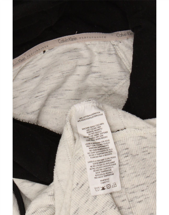CALVIN KLEIN Dame Oversized Sweatshirt Jumper UK 18 XL Grå Flecked