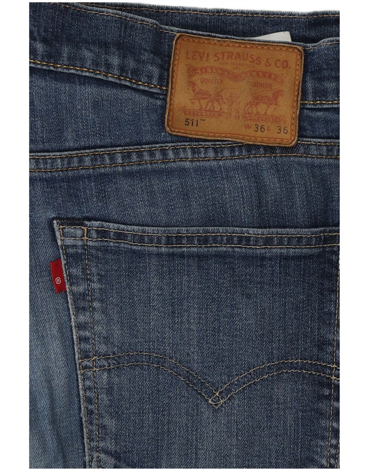 Levi's Slim Jeans til mænd W36 L34 blå bomuld