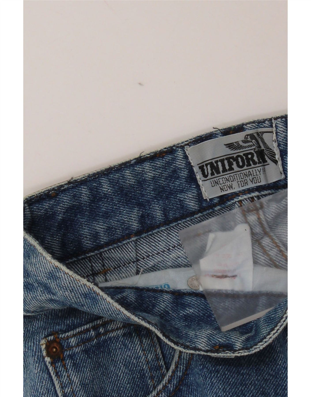 Uniform Dame Denim Nederdel W28 Medium Blue Bomuld