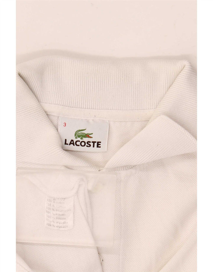 Lacoste herre poloskjorte str. 3 Lille hvid bomuld