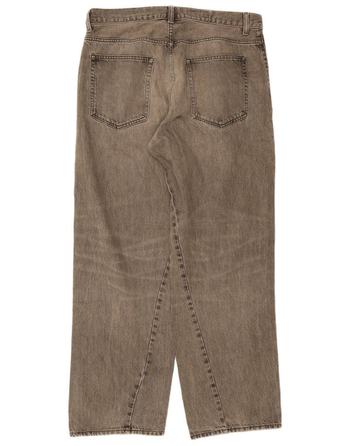 Zara Dame Løse Jeans EU 42 Large W32 L32 Grå Bomuld