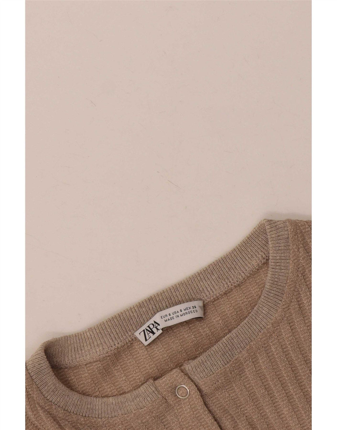 Zara Womens Bodysuit UK 10 Small Beige
