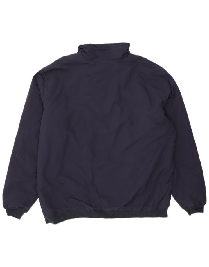 L.L.Bean Herre høj bomberjakke UK 44 2XL marineblå nylon