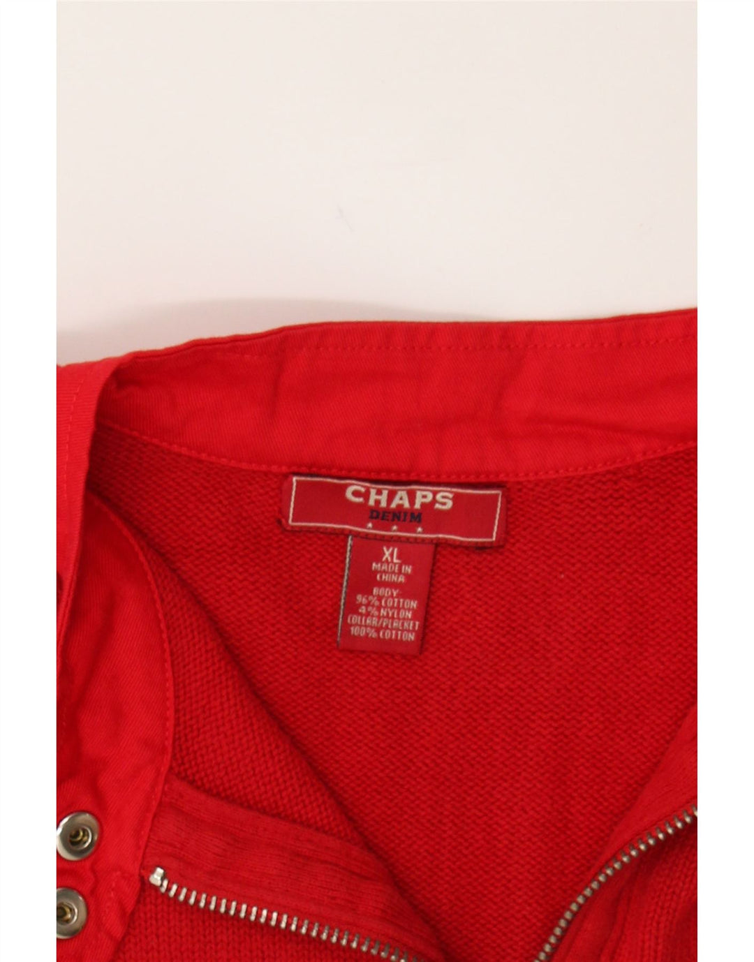 CHAPS Womens Cardigan Sweater UK 18 XL Red Cotton Vintage Chaps and Second-Hand Chaps from Messina Hembry 