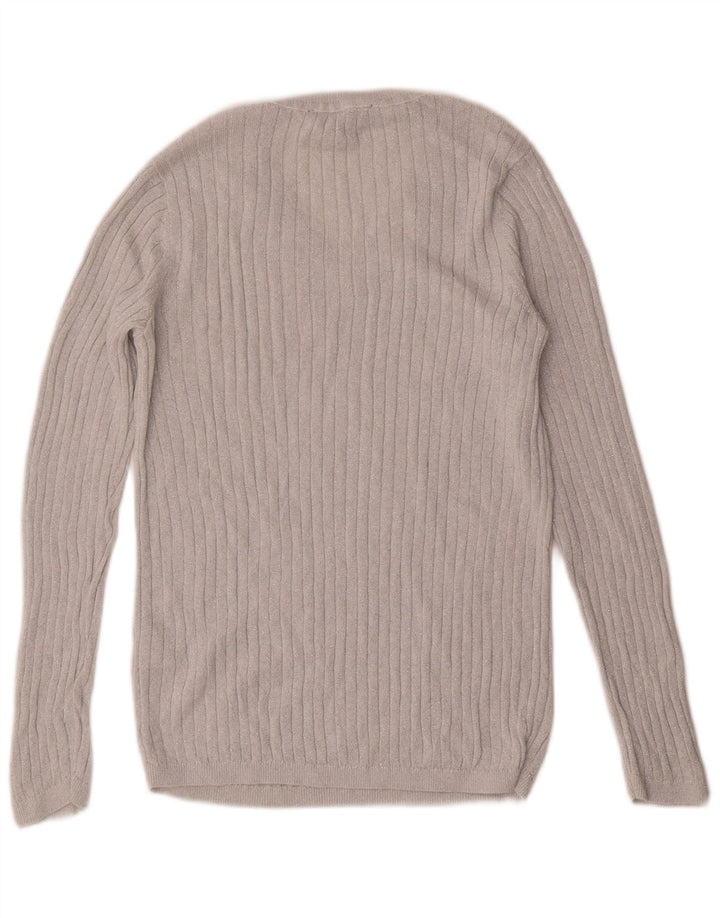Tommy Hilfiger Dame V-hals sweater UK 12 Medium Grey Flecked