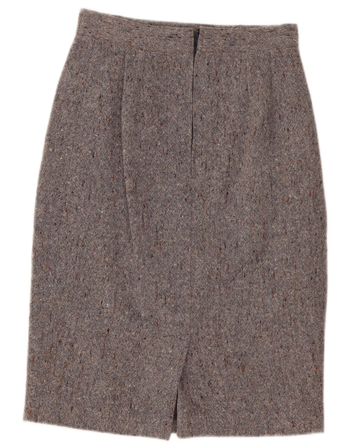 Vintage kvinders blyantnederdel Medium W30 Grå Flecked