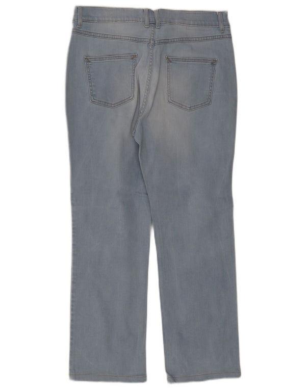 Marks & Spencer Dame Straight Jeans UK 14 Medium W32 L27 Blå Bomuld