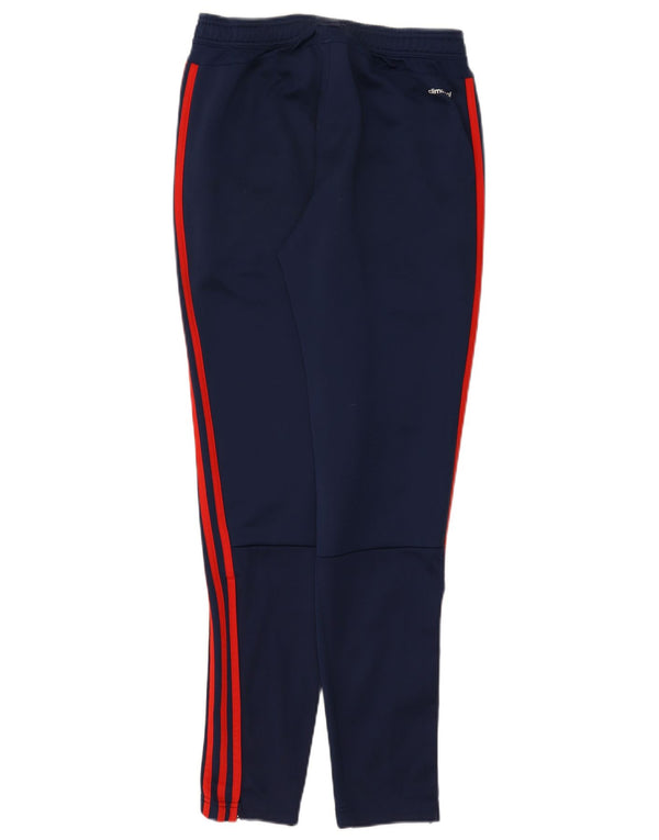 Adidas Mens Manchester United Tracksuit Trousers Small Navy Blue Polyester