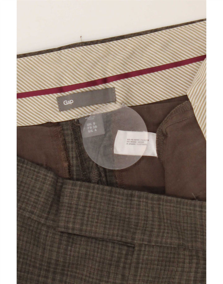 Gap lige jakkesæt til kvinder, bukser UK 8 Small W30 L27 Grå ternet polyester