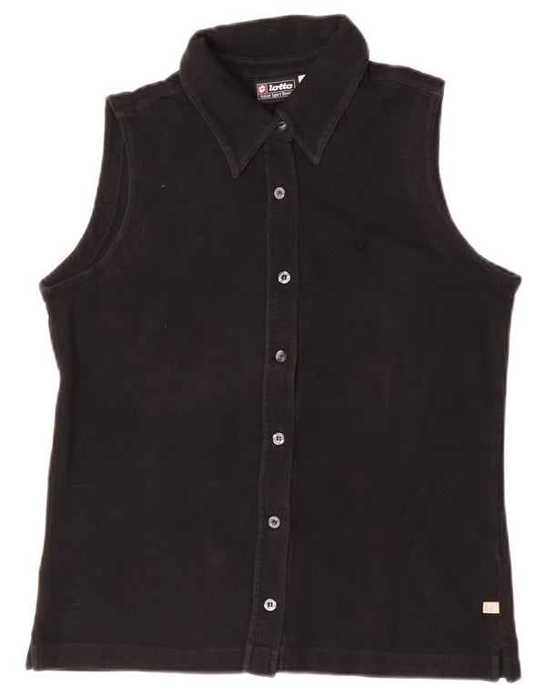 Lotto ærmeløs skjorte til kvinder UK 14 Stor sort bomuld