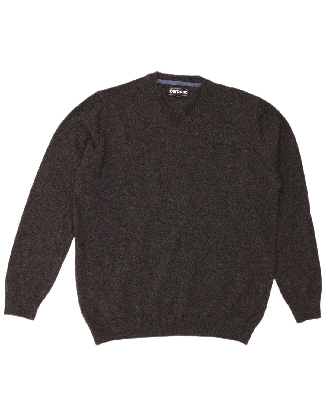 Barbour Herre V-hals sweater 2XL Grå Uld