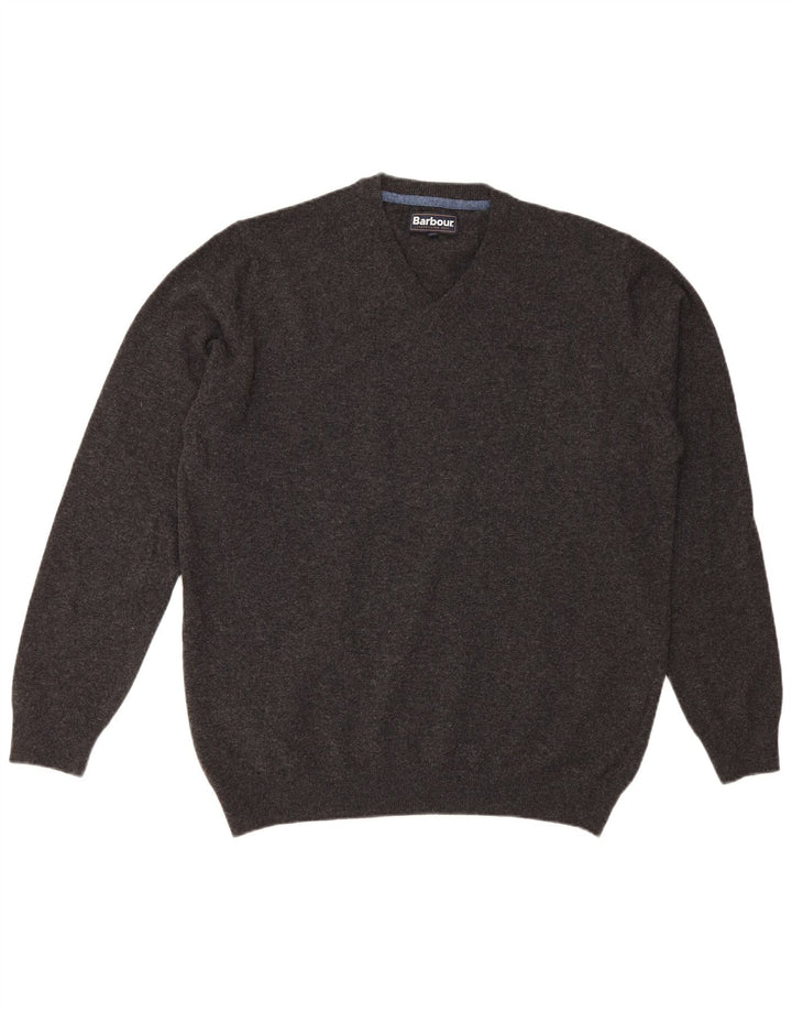 Barbour Herre V-hals sweater 2XL Grå Uld