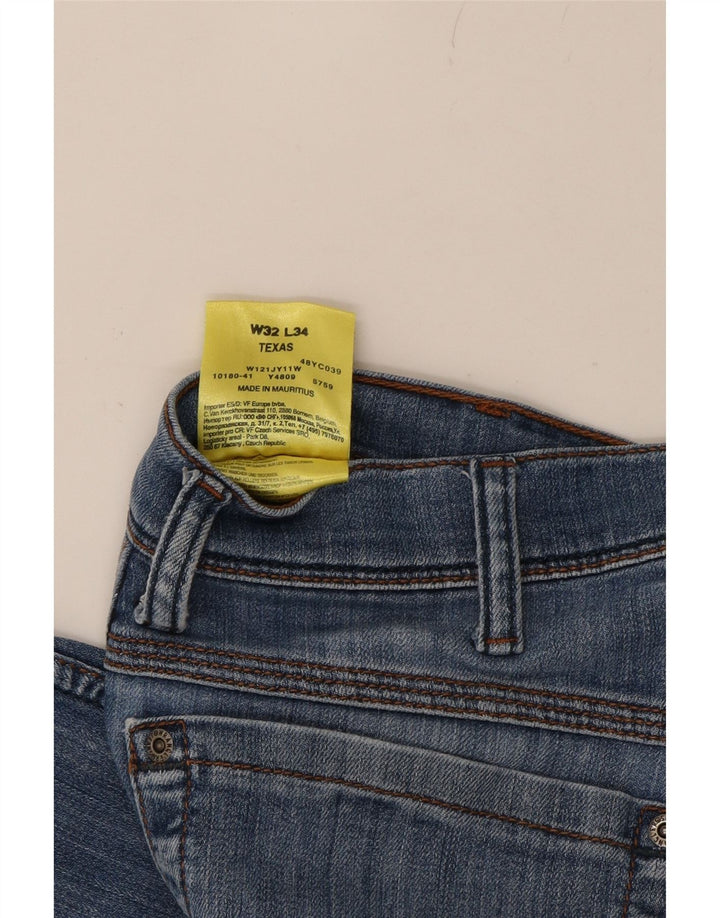 WRANGLER Mens Texas Straight Jeans W32 L34 Blue Cotton Vintage Wrangler and Second-Hand Wrangler from Messina Hembry 