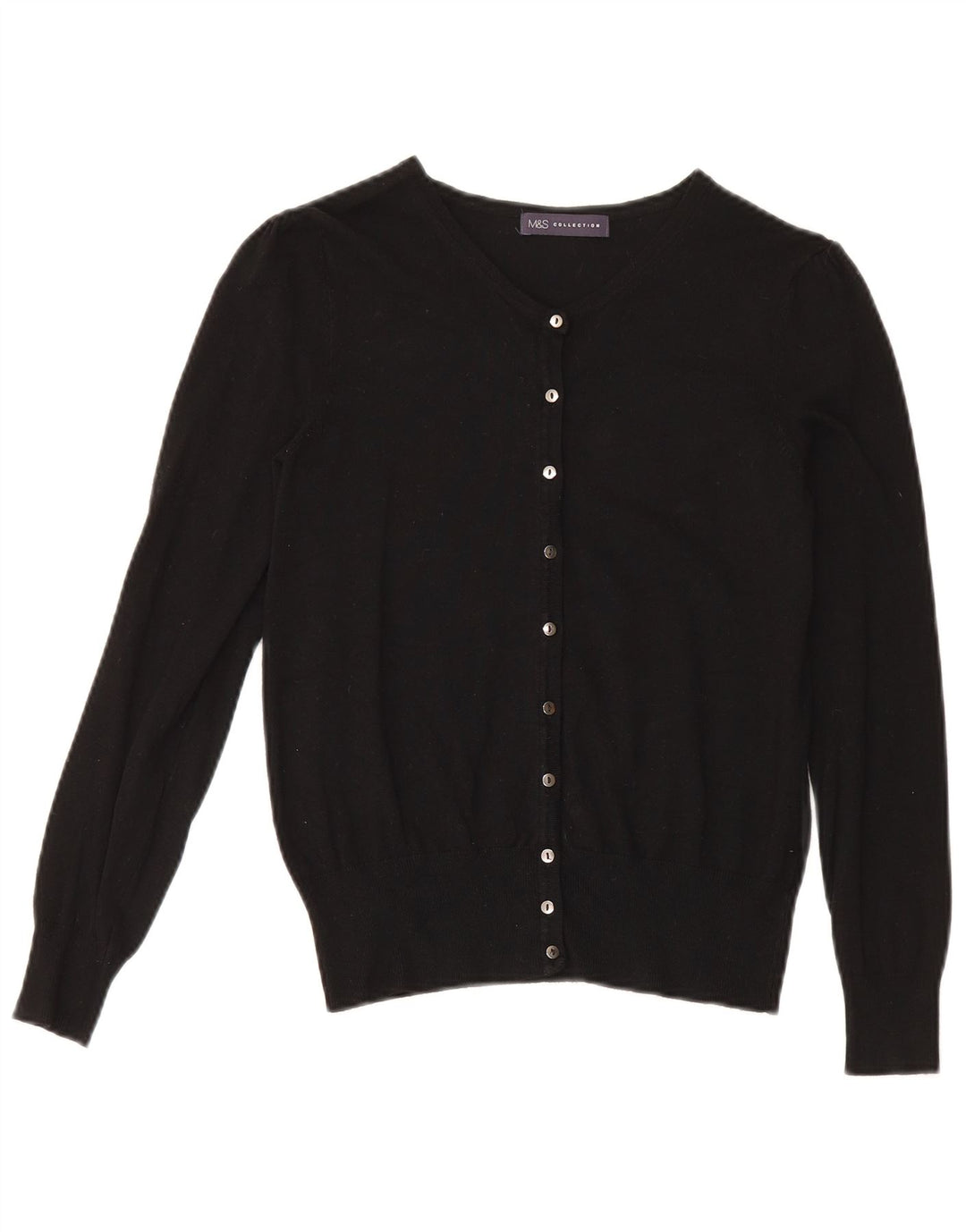 Marks & Spencer Dame Cardigan Sweater UK 10 Small Black