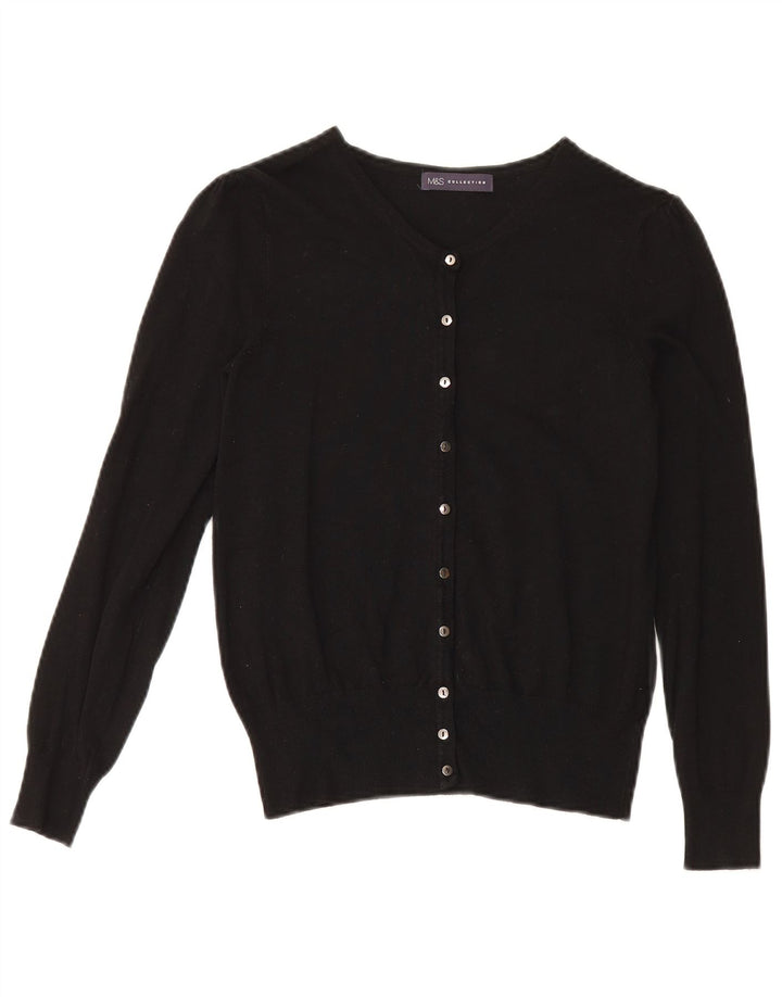 Marks & Spencer Dame Cardigan Sweater UK 10 Small Black