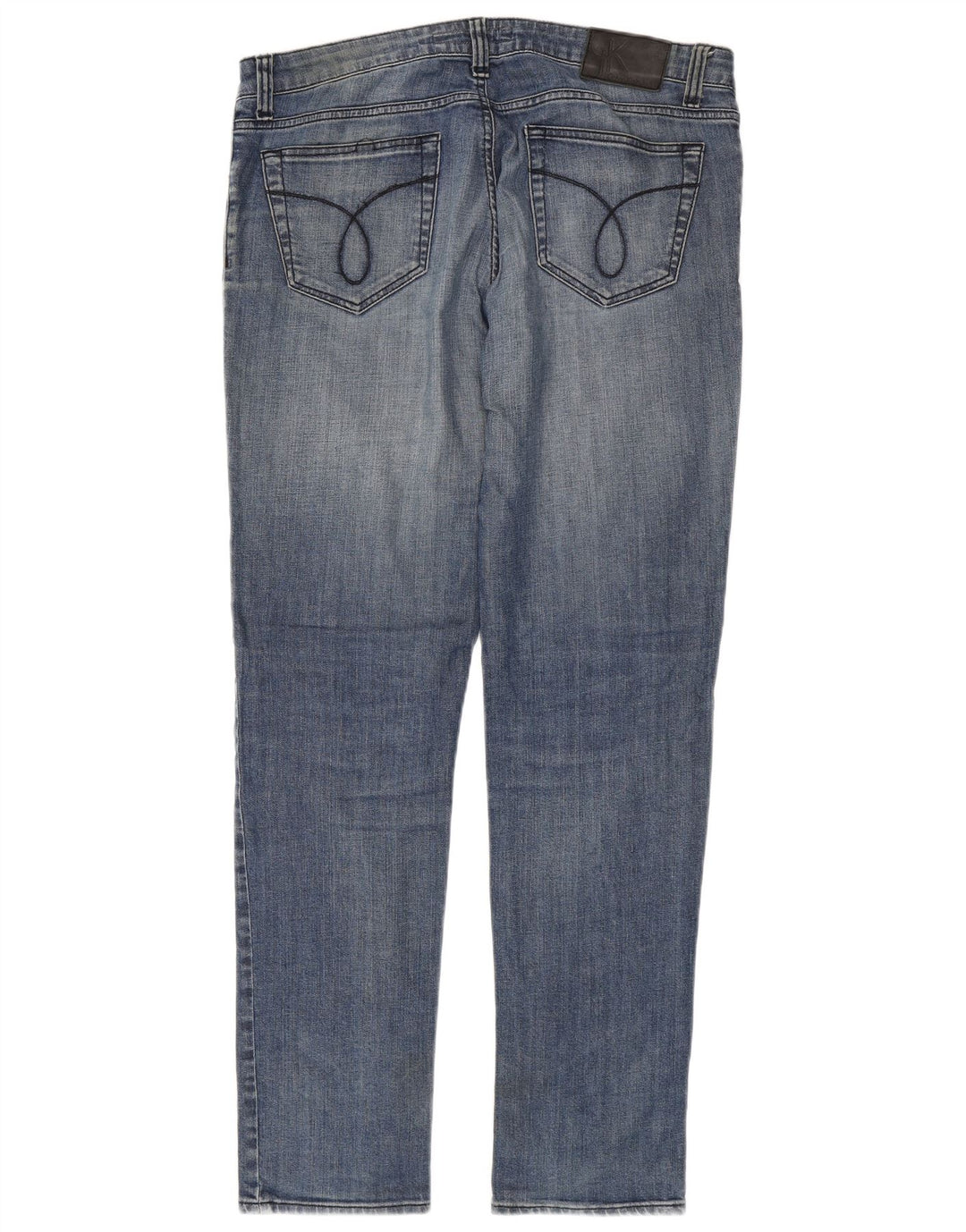 Calvin Klein Herre Slim Jeans W34 L34 Blå Bomuld
