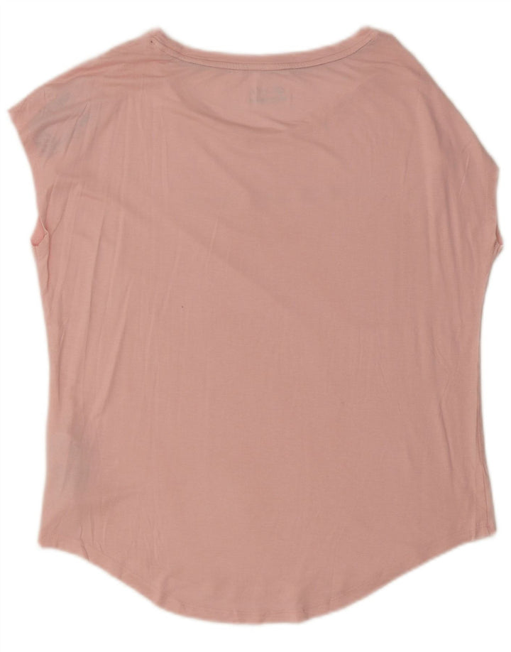 Lotto Dame Grafisk T-Shirt Top UK 14 Medium Pink Rayon