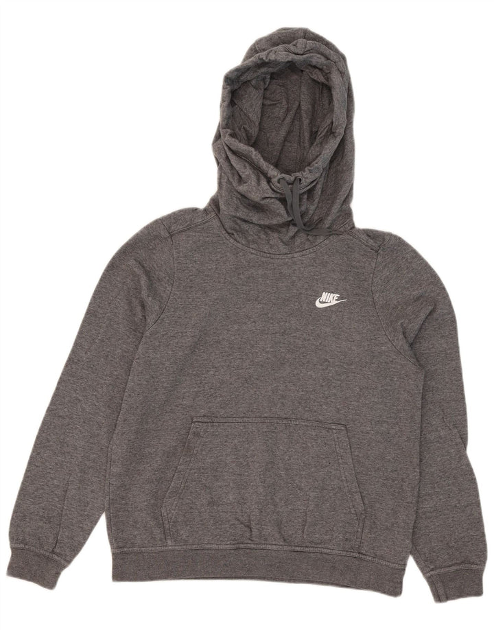 Nike Dame Hættetrøje UK 14 Medium Grey Bomuld