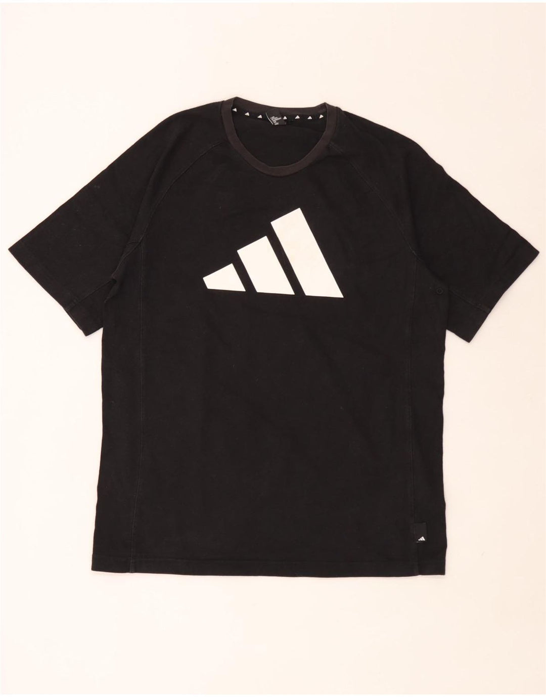 Adidas Herre grafisk T-shirt Top Medium Sort