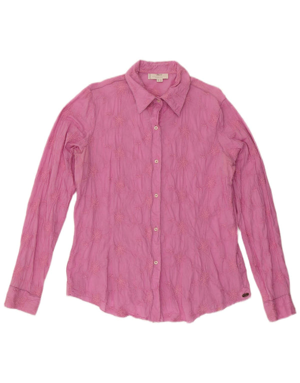 Marlboro Classics Dameskjorte EU 50 3XL Pink Blomsterbomuld