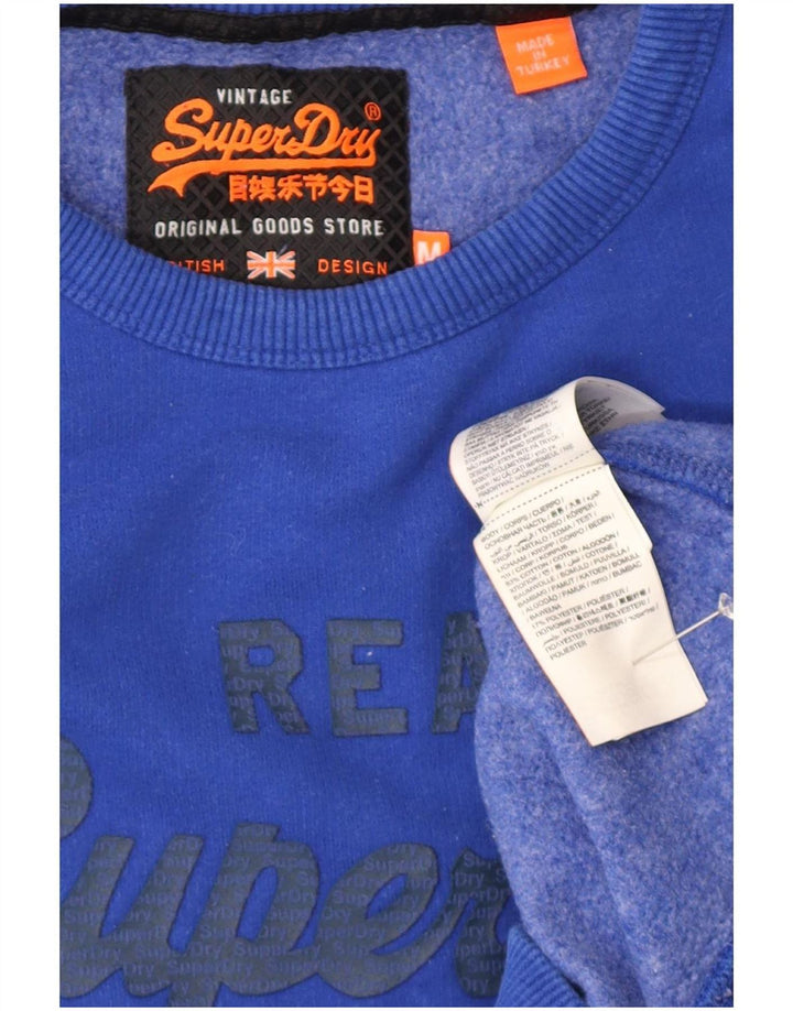 Superdry grafisk sweatshirt til mænd mellemblå bomuld