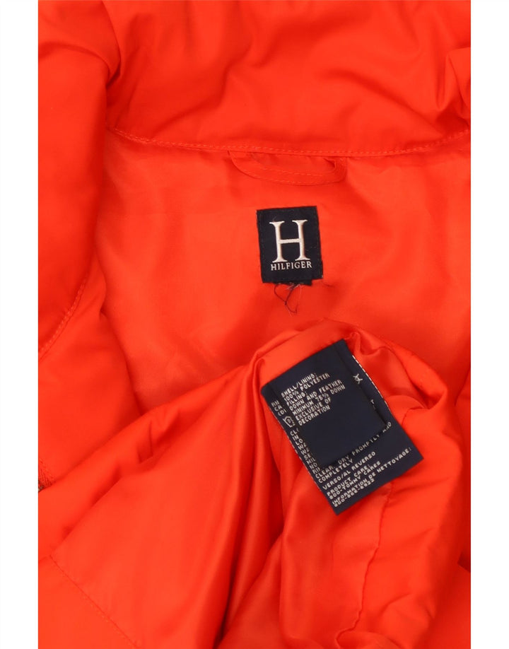 TOMMY HILFIGER Polstret jakke til kvinder UK 14 Stor orange polyester