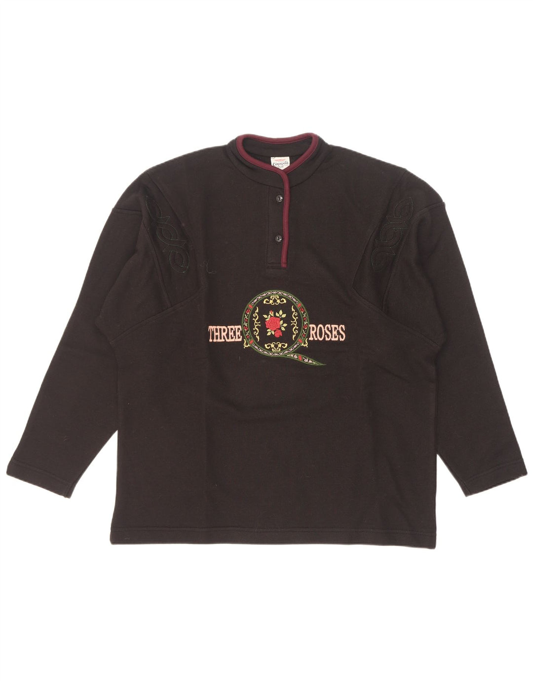 Campagnolo Dame Oversized Grafisk Sweatshirt Jumper UK 16 Large Sort