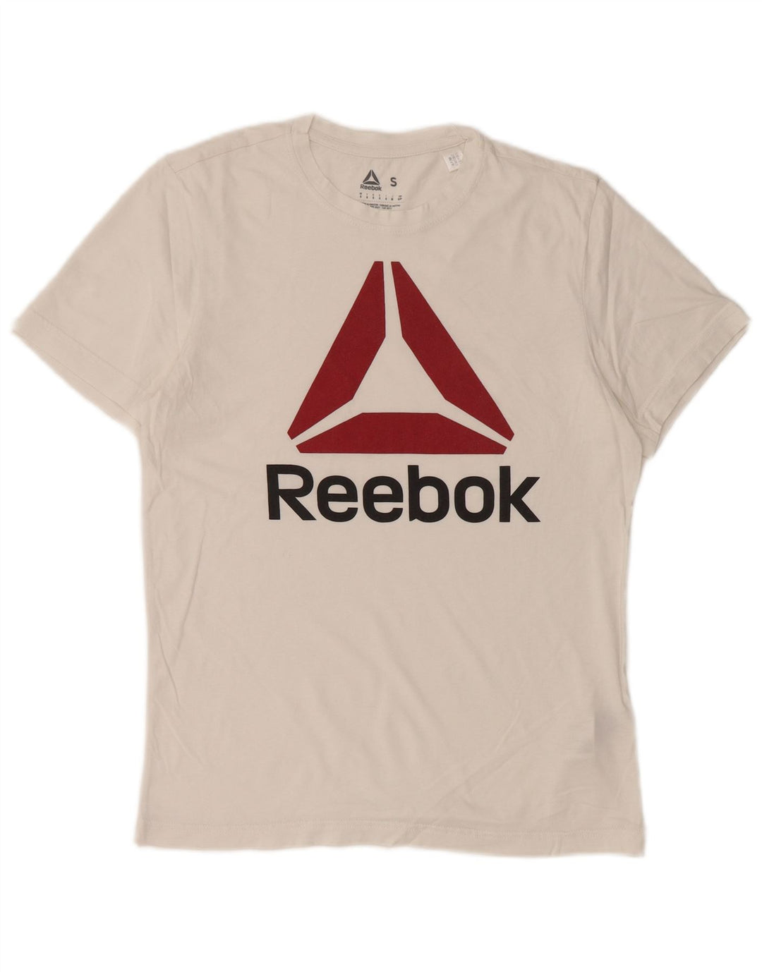 REEBOK Herre grafisk T-shirt Top Lille hvid bomuld