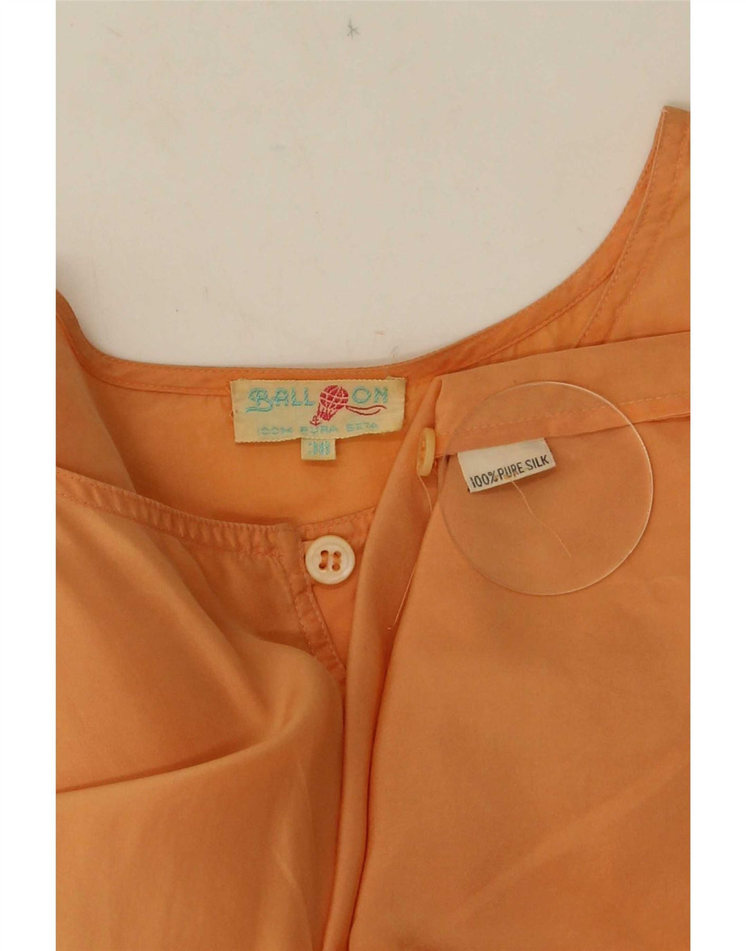 Ballon Dame Asymmetrisk Kjole EU 38 Medium Orange Silke