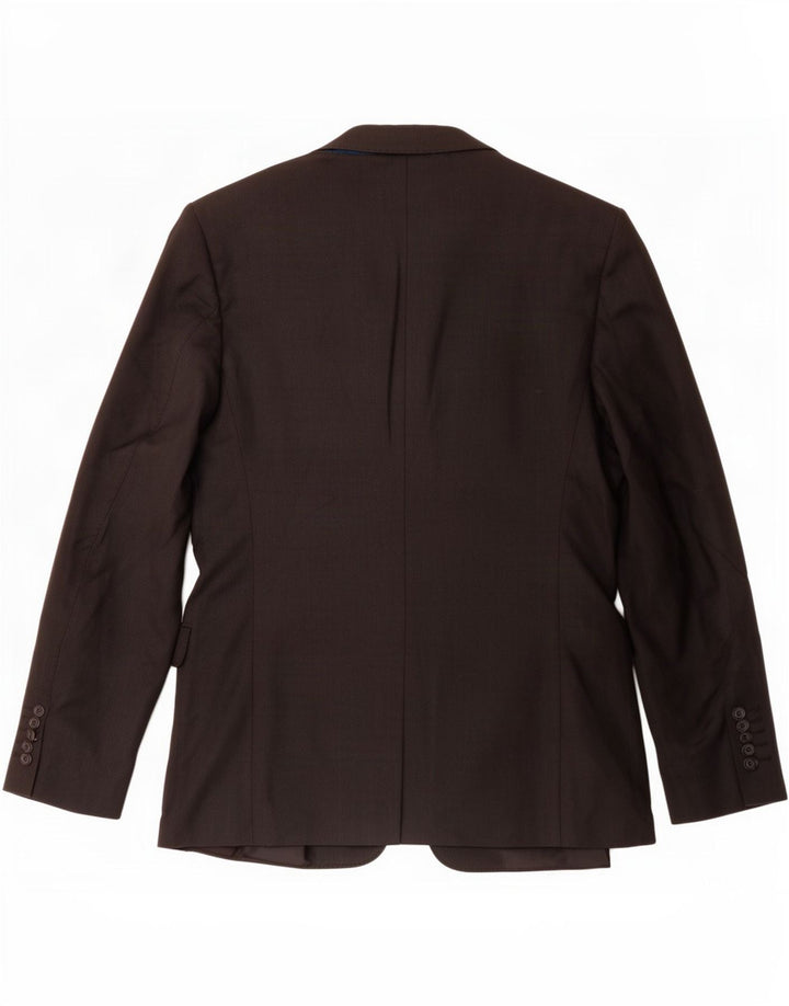 Zara Herre 2-knaps blazerjakke EU 46 Lille sort polyester