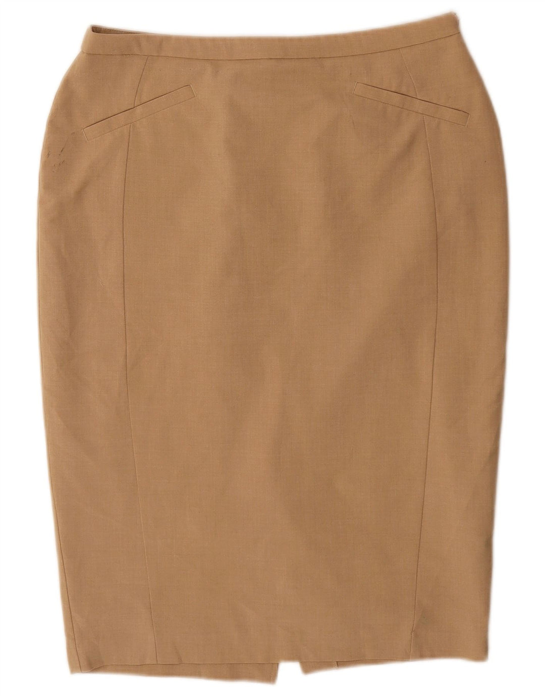 Marks & Spencer Pencil Nederdel til kvinder UK 14 Large W32 Beige Polyester