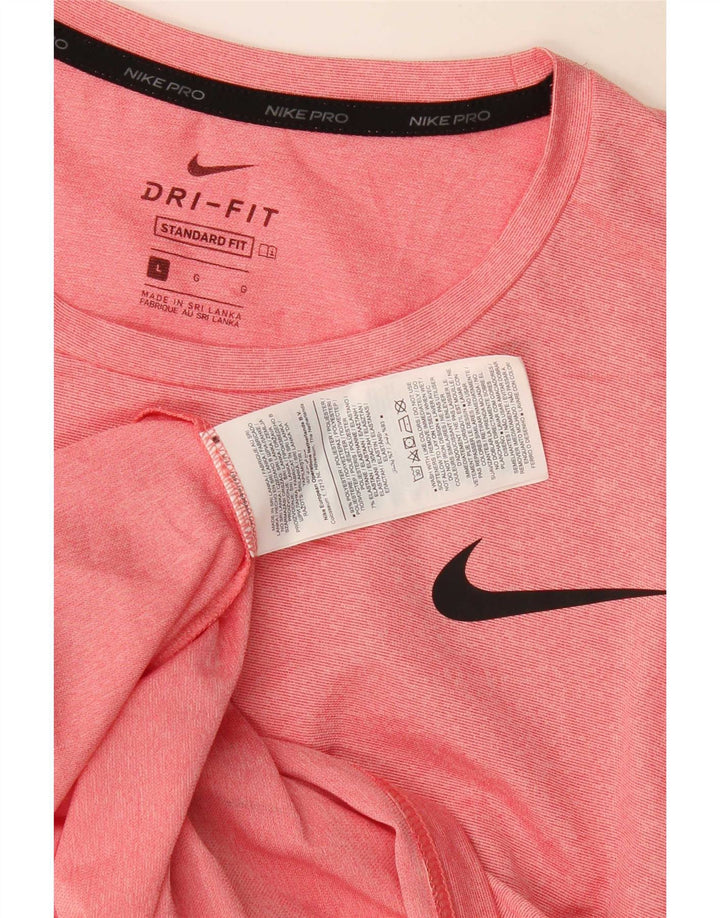 Nike Herre Dri Fit Standard T-Shirt Top Stor Pink Polyester