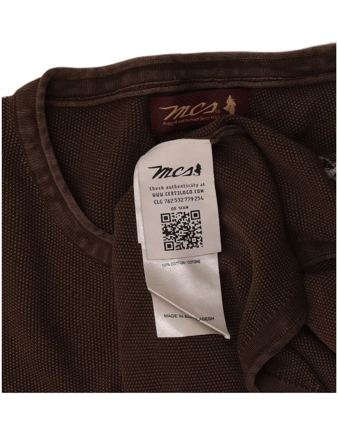 Marlboro Classics Herre Crew Neck Jumper Sweater 2XL Brun Bomuld