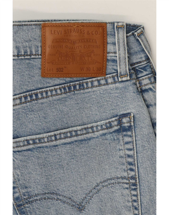 Levi's Herre 502 Distressed Tapered Jeans W30 L30 Blå Bomuld