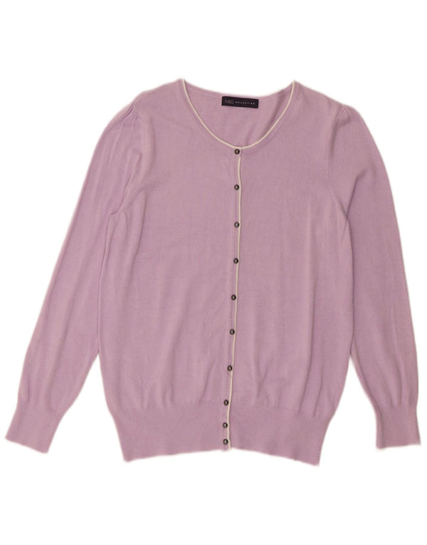 Marks & Spencer Dame Cardigan Sweater UK 16 Large Purple Viscose