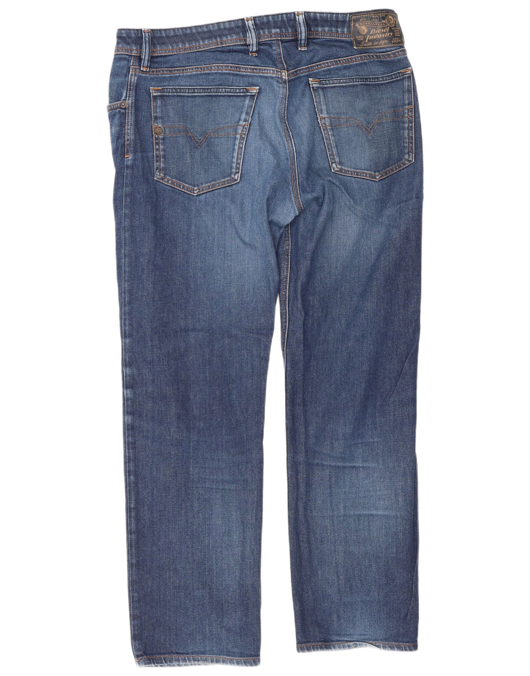 Diesel Herre Waykee Regular Straight Jeans W34 L28 Blå Bomuld