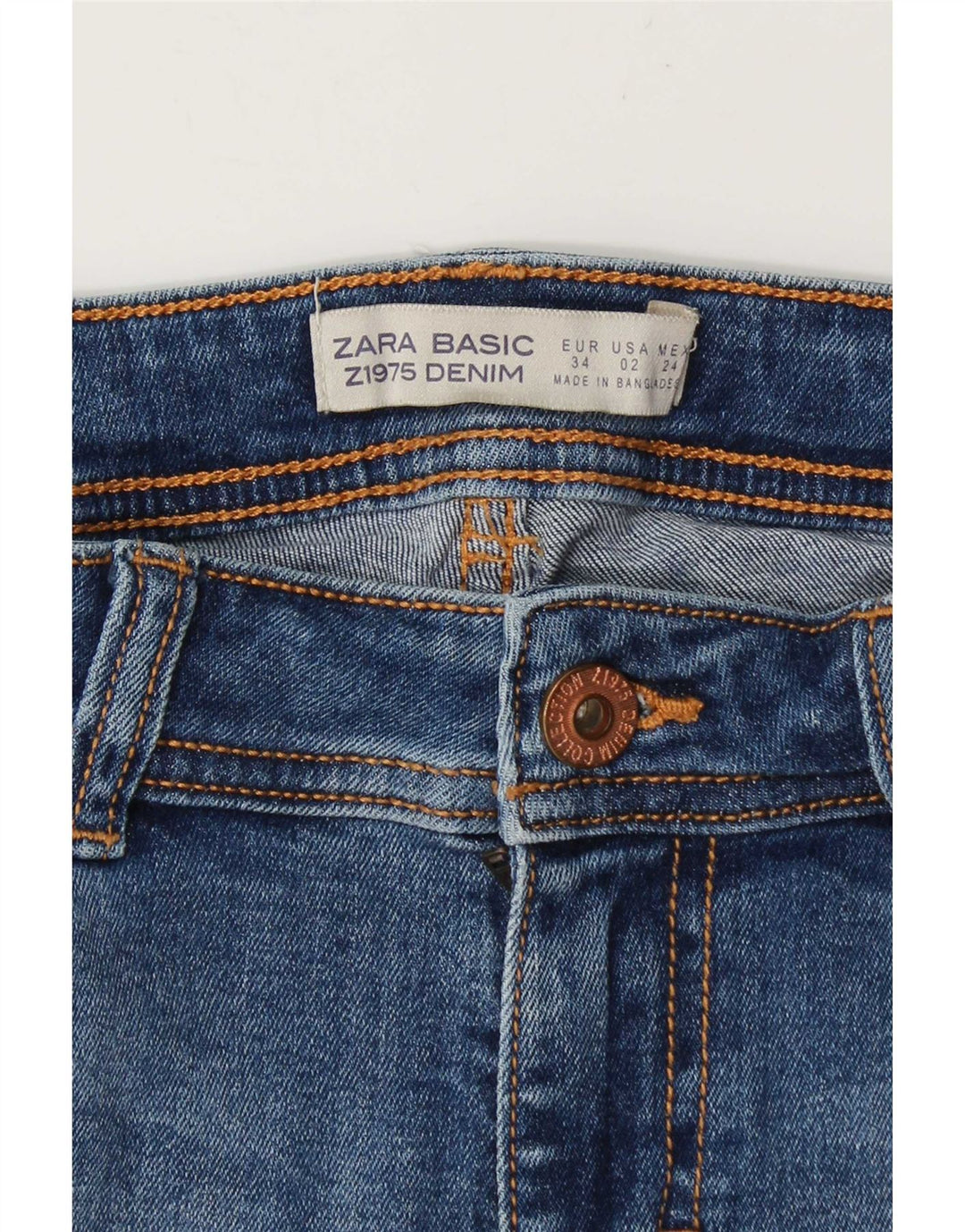 Zara Dame Slim Jeans EU 34 2XS W24 L23 Blå