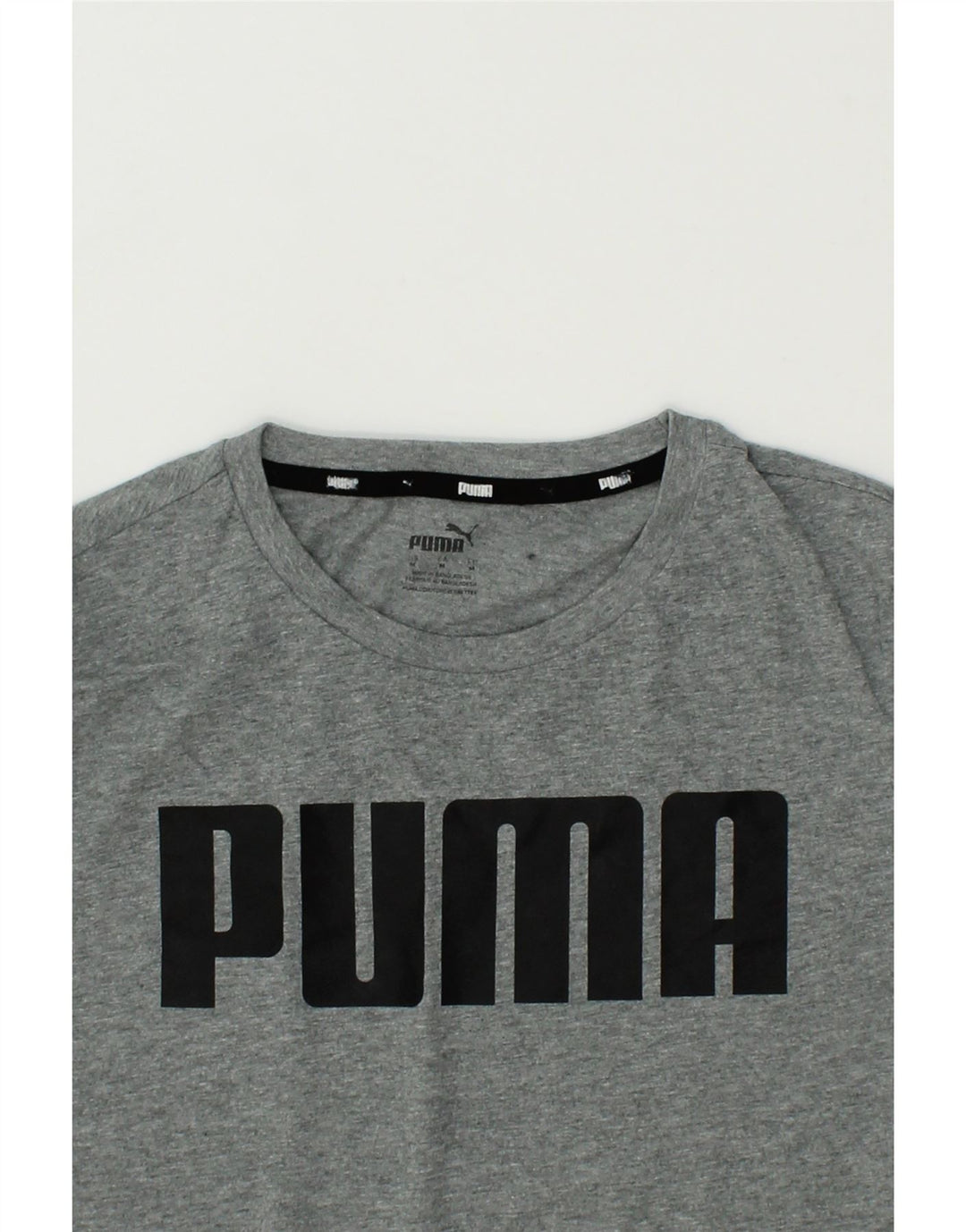 PUMA Mens Graphic T-Shirt Top Medium Grey Vintage Puma and Second-Hand Puma from Messina Hembry 