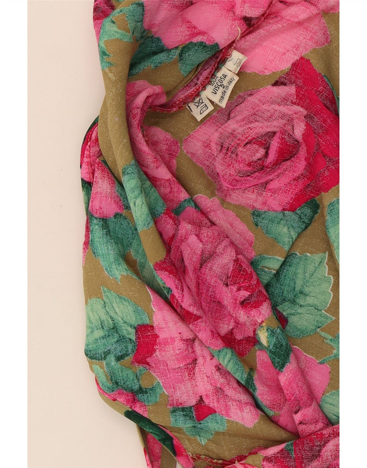 VINTAGE Womens Sleeveless Blouse Top UK 14 Medium Multicoloured Floral Vintage Vintage and Second-Hand Vintage from Messina Hembry 