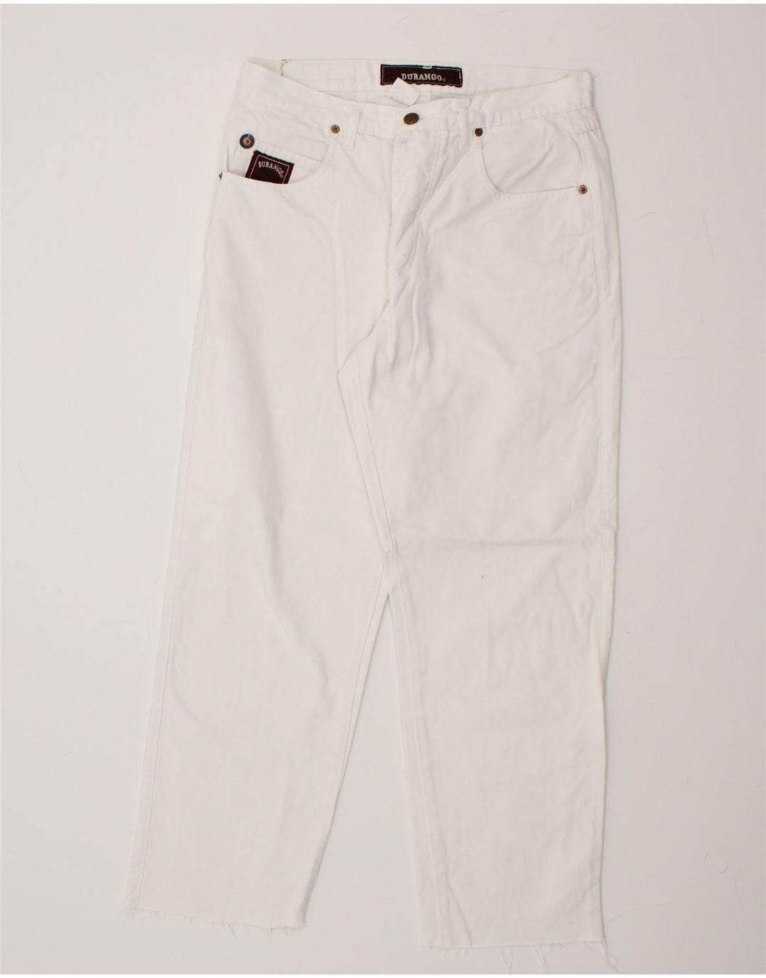 VINTAGE Mens Tapered Jeans W30 L28 White Cotton Vintage Vintage and Second-Hand Vintage from Messina Hembry 