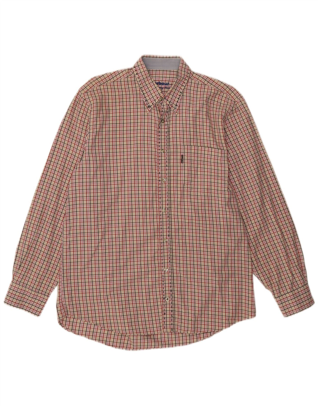 Barbour Herreskjorte Stor flerfarvet Gingham Bomuld
