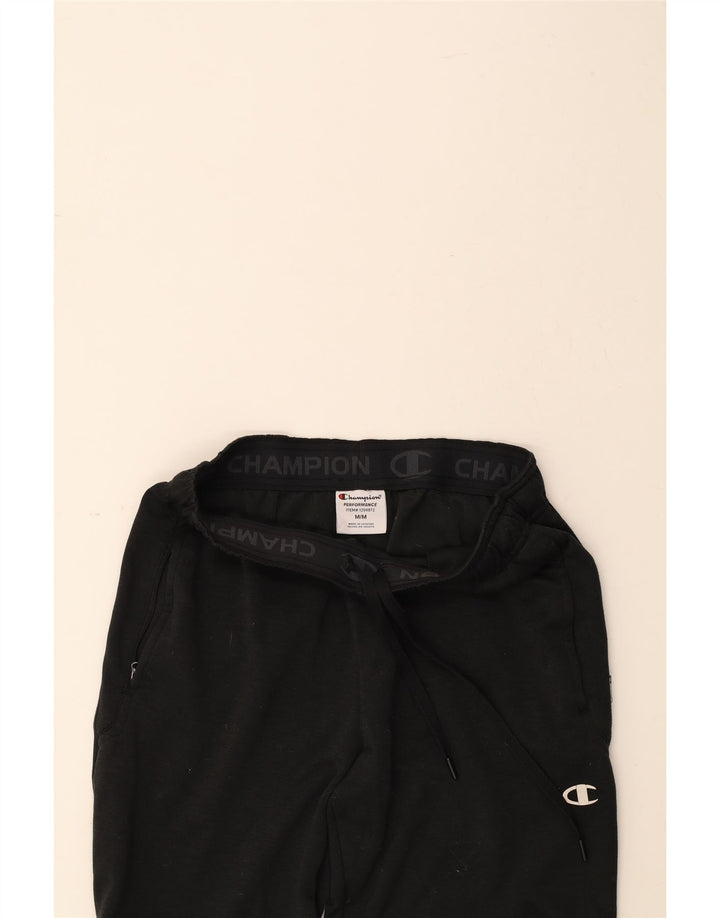 CHAMPION Womens Tracksuit Trousers UK 12 Medium Black Polyester Vintage Champion and Second-Hand Champion from Messina Hembry 